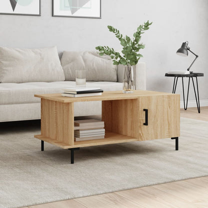 Salongbord sonoma eik 90x50x40 cm konstruert tre