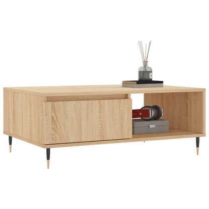 Salongbord sonoma eik 90x60x35 cm konstruert tre
