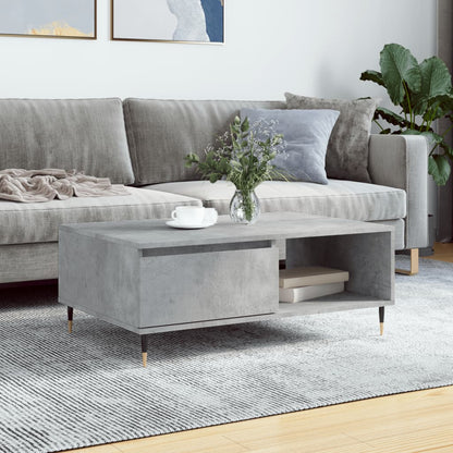 Salongbord betonggrå 90x60x35 cm konstruert tre