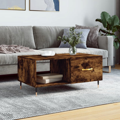 Salongbord røkt eik 90x50x40 cm konstruert tre