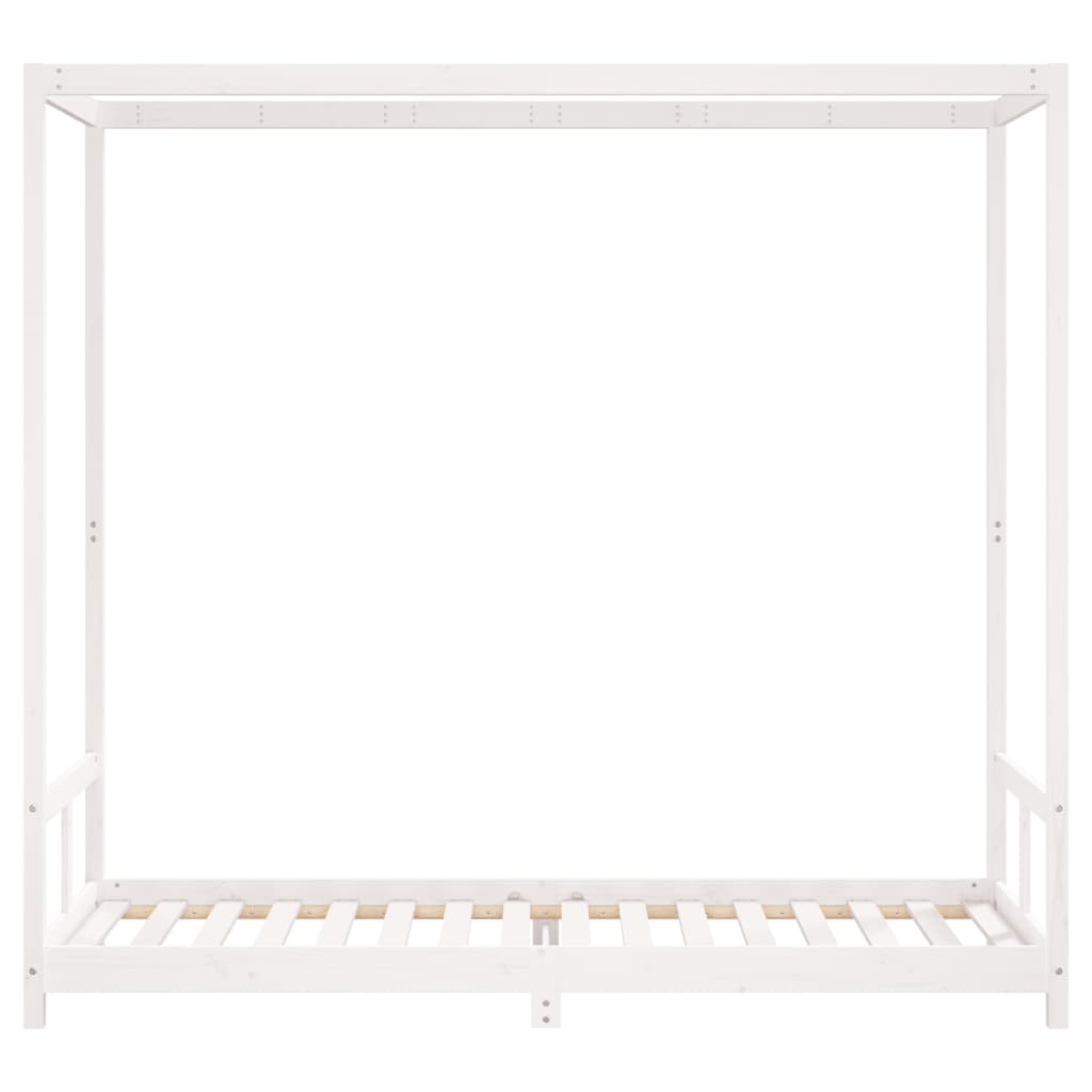 Barnesengeramme hvit 80x200 cm heltre furu