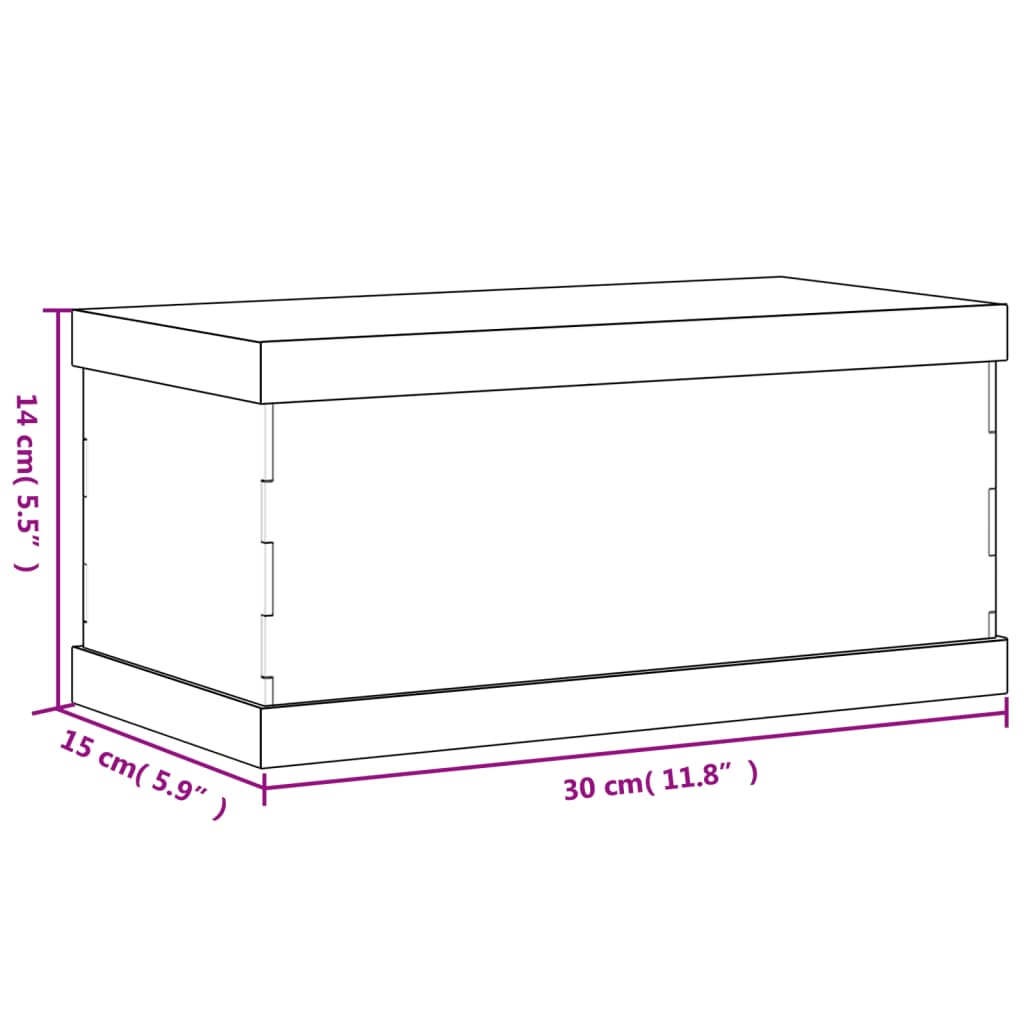 Visningsboks gjennomsiktig 30x15x14 cm akryl