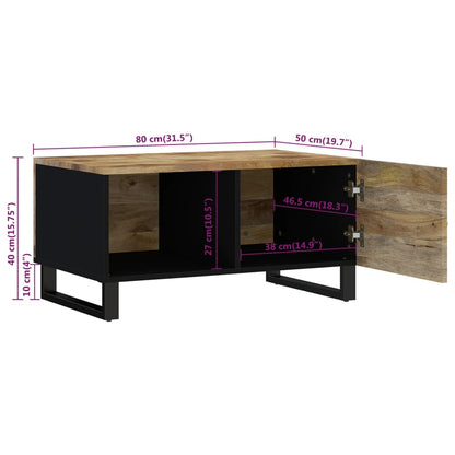 Salongbord 80x50x40 cm heltre mango og konstruert tre