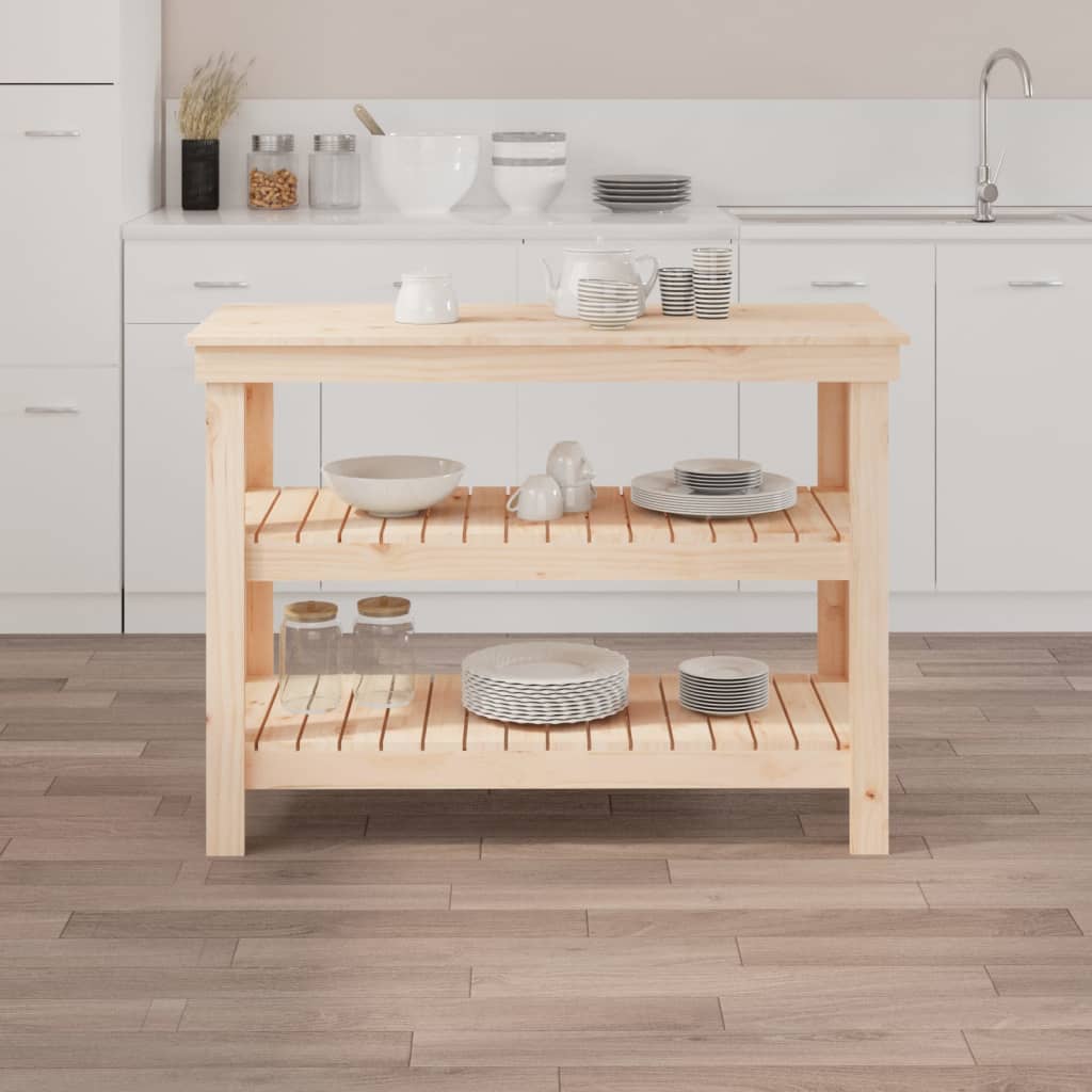 Arbeidsbenk 110,5x50x80 cm heltre furu