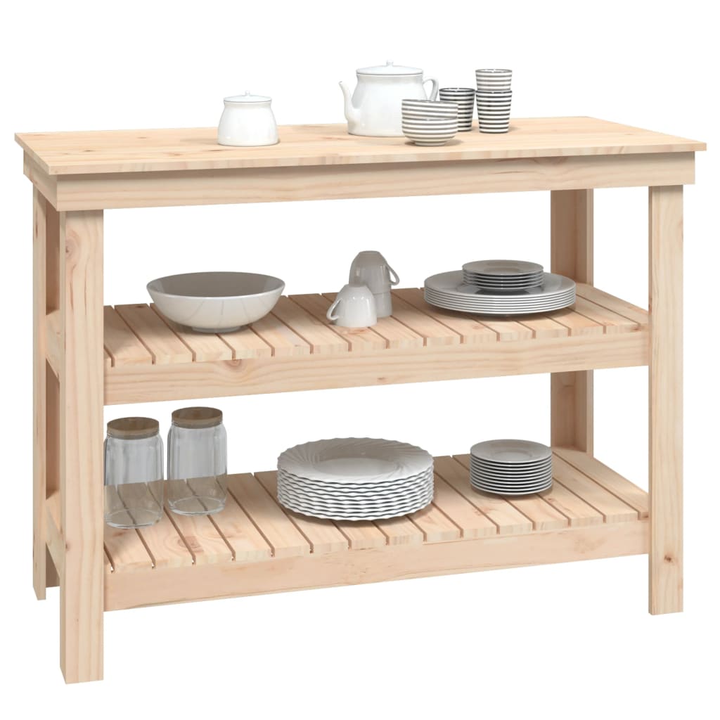 Arbeidsbenk 110,5x50x80 cm heltre furu