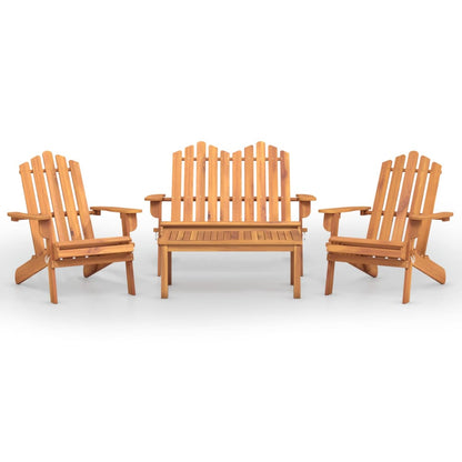 Adirondack loungesett 4 deler heltre akasie