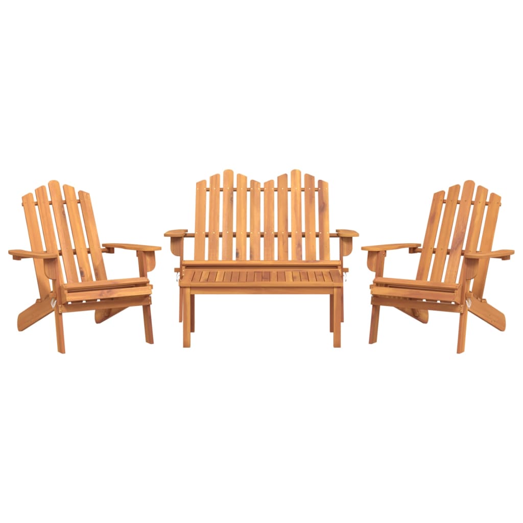 Adirondack loungesett 4 deler heltre akasie