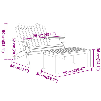 Adirondack hagesofagruppe 3 deler heltre akasie