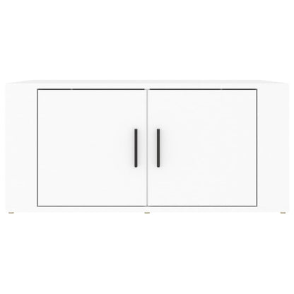 Salongbord hvit 80x50x36 cm konstruert tre
