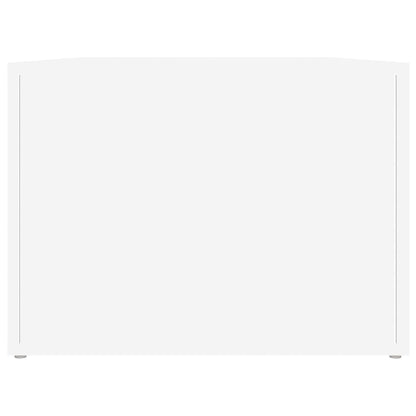 Salongbord hvit 80x50x36 cm konstruert tre