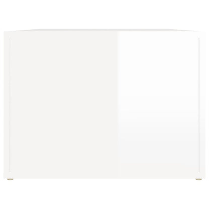 Salongbord høyglans hvit 80x50x36 cm konstruert tre