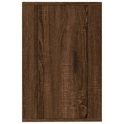 Vegghengt TV-benk brun eik 40x34,5x60 cm