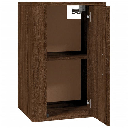 Vegghengt TV-benk brun eik 40x34,5x60 cm