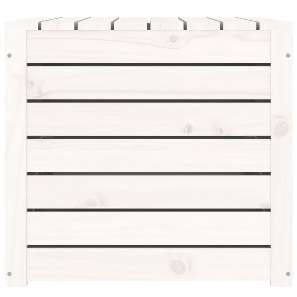 Hagekasse hvit 101x50,5x46,5 cm heltre furu