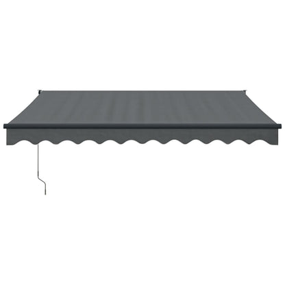 Uttrekkbar markise antrasitt 3,5x2,5 m stoff og aluminium