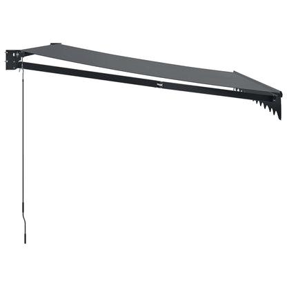 Uttrekkbar markise antrasitt 3,5x2,5 m stoff og aluminium