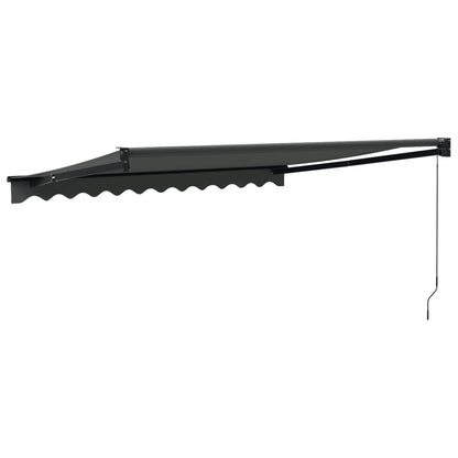 Uttrekkbar markise antrasitt 3,5x2,5 m stoff og aluminium