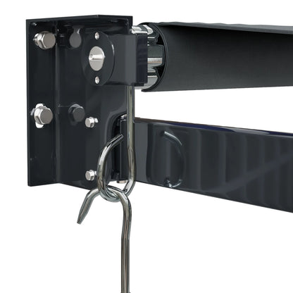 Uttrekkbar markise antrasitt 3,5x2,5 m stoff og aluminium
