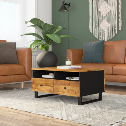 Salongbord 80x54x40 cm heltre mango og konstruert tre
