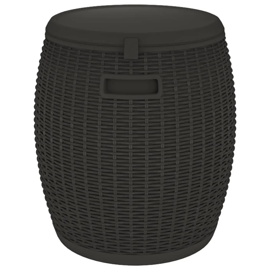 Hageoppbevaringsboks 4-i-1 svart polypropylen