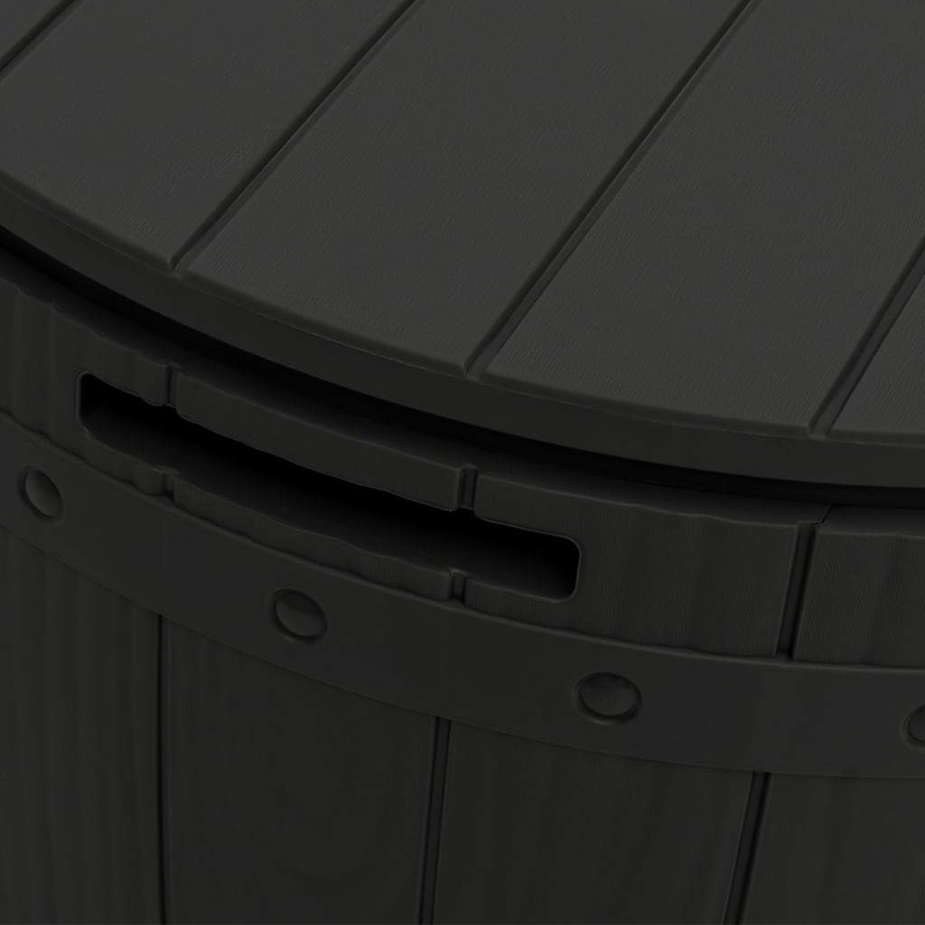 Hageoppbevaringsboks 3-i-1 svart polypropylen