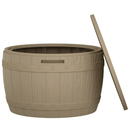 Hageoppbevaringsboks 3-i-1 lysebrun polypropylen