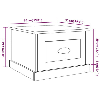 Salongbord betonggrå 50x50x35 cm konstruert tre