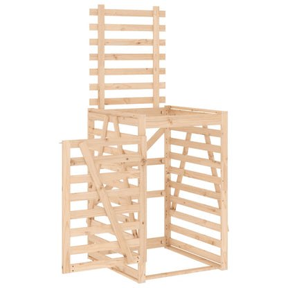 Søppeldunkskur 84x90x128,5 cm heltre furu