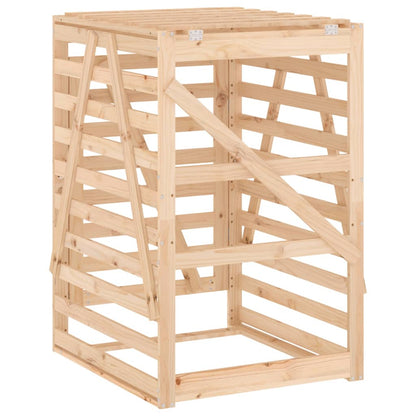 Søppeldunkskur 84x90x128,5 cm heltre furu