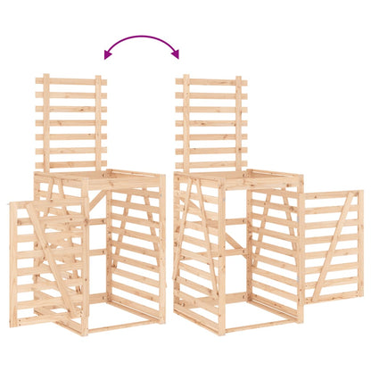 Søppeldunkskur 84x90x128,5 cm heltre furu