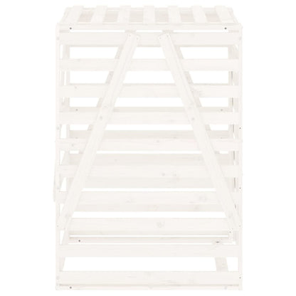 Søppeldunkskur hvit 84x90x128,5 cm heltre furu