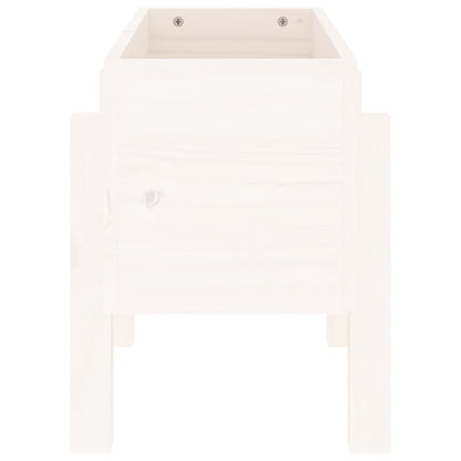 Hageplantekasse hvit 62x30x38 cm heltre furu