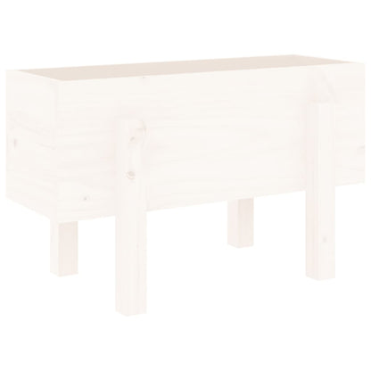 Hageplantekasse hvit 62x30x38 cm heltre furu