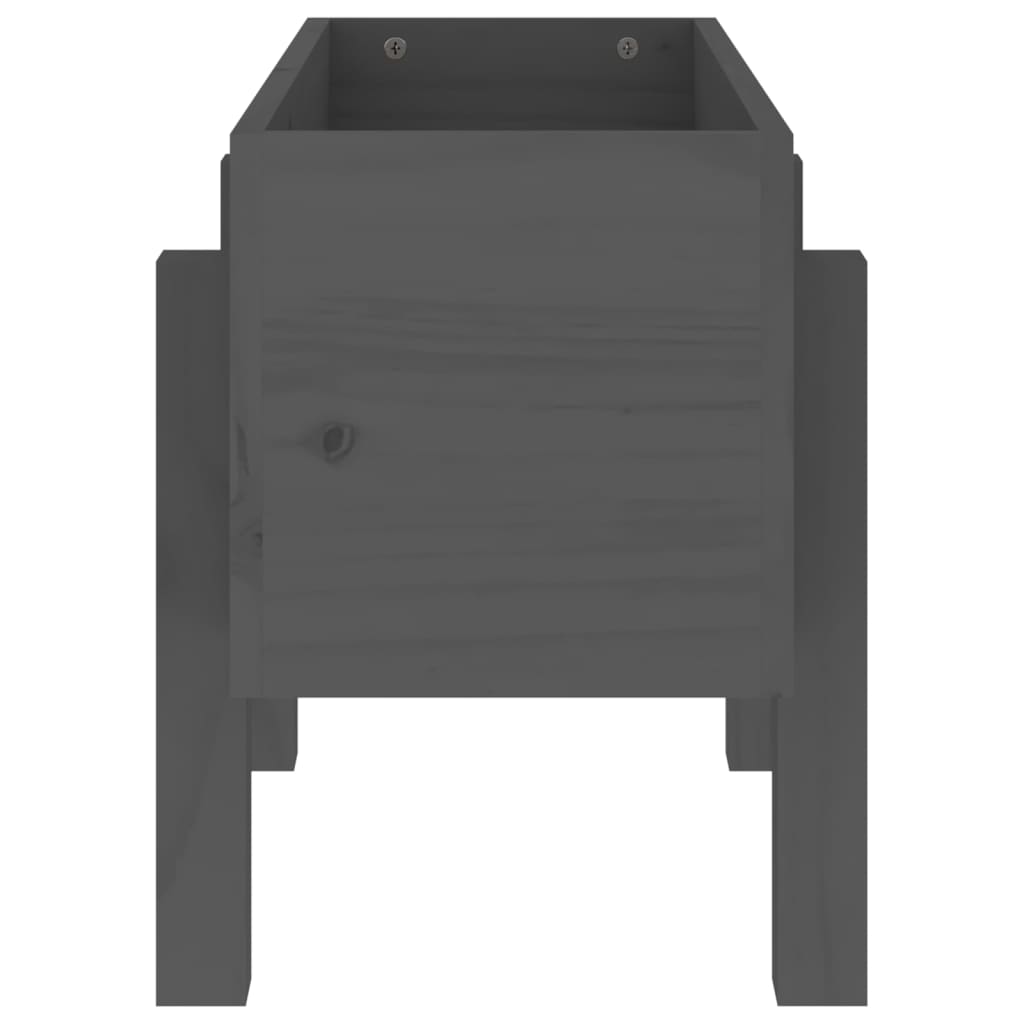 Hageplantekasse grå 62x30x38 cm heltre furu