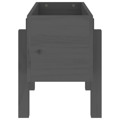 Hageplantekasse grå 62x30x38 cm heltre furu