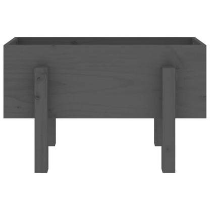 Hageplantekasse grå 62x30x38 cm heltre furu