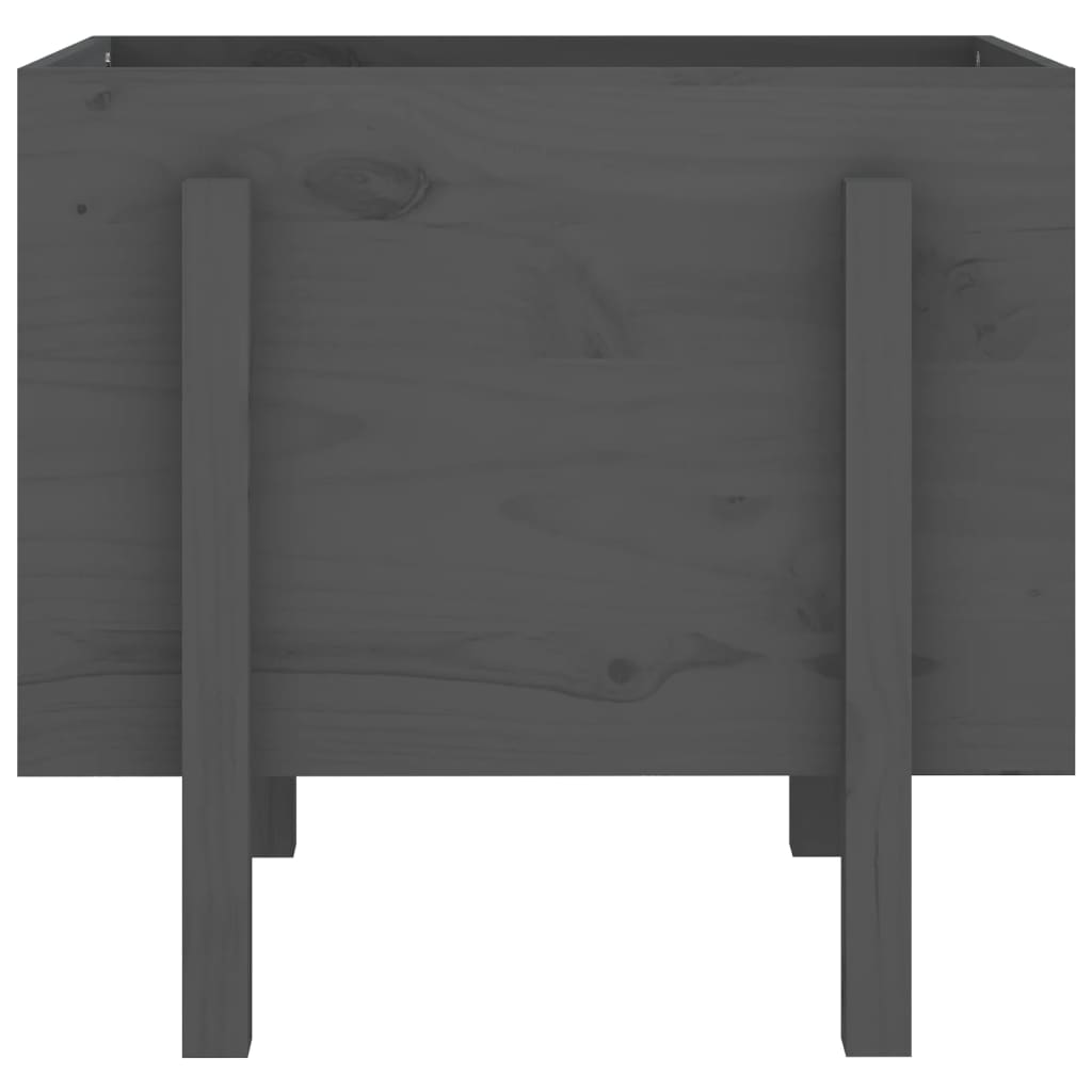 Hageplantekasse grå 62x50x57 cm heltre furu