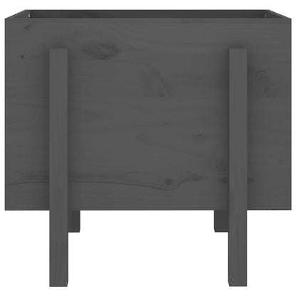Hageplantekasse grå 62x50x57 cm heltre furu