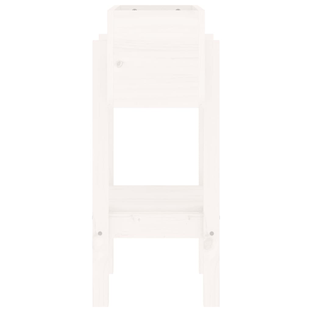 Hageplantekasse hvit 62x30x69 cm heltre furu