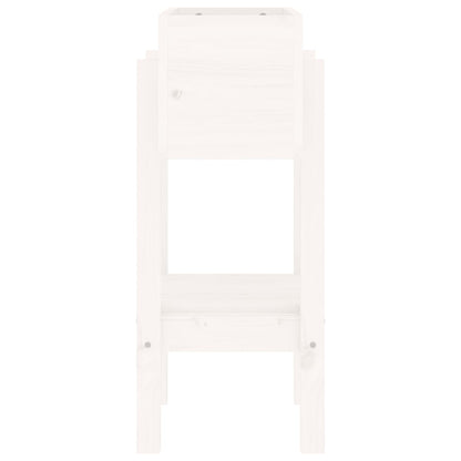 Hageplantekasse hvit 62x30x69 cm heltre furu