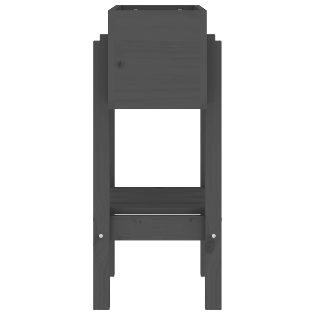 Hageplantekasse grå 62x30x69 cm heltre furu