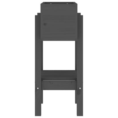 Hageplantekasse grå 62x30x69 cm heltre furu