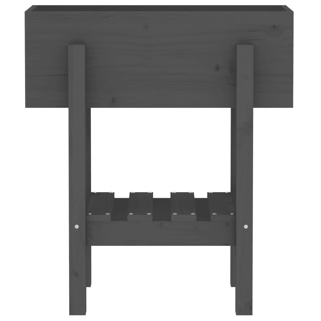 Hageplantekasse grå 62x30x69 cm heltre furu