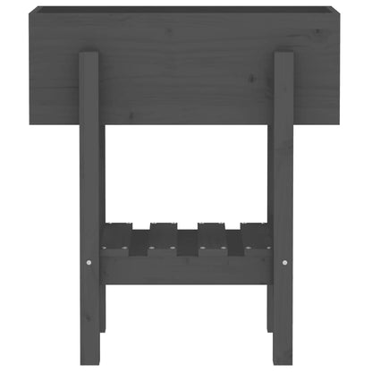 Hageplantekasse grå 62x30x69 cm heltre furu