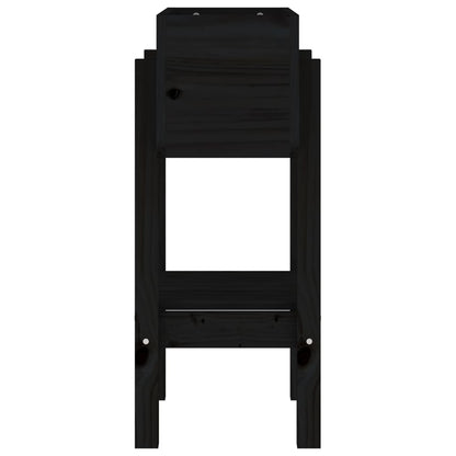 Hageplantekasse svart 62x30x69 cm heltre furu