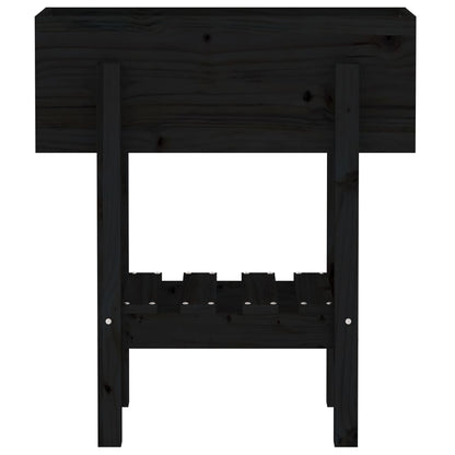 Hageplantekasse svart 62x30x69 cm heltre furu