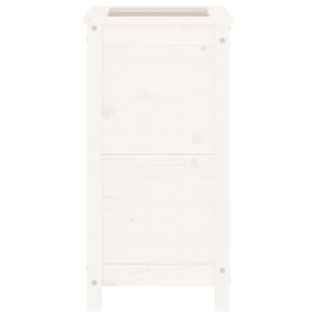 Hageplantekasse hvit 40x40x78 cm heltre furu