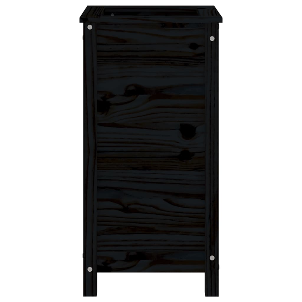 Hageplantekasse svart 40x40x78 cm heltre furu