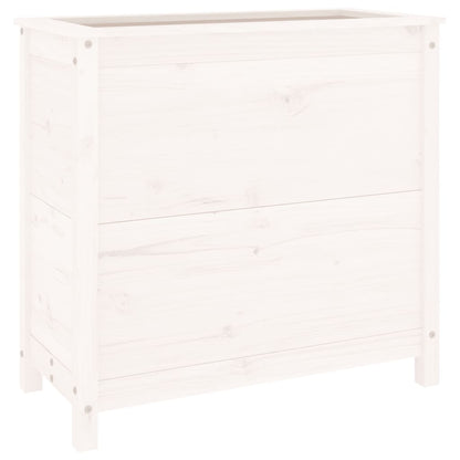 Hageplantekasse hvit 82,5x40x78 cm heltre furu