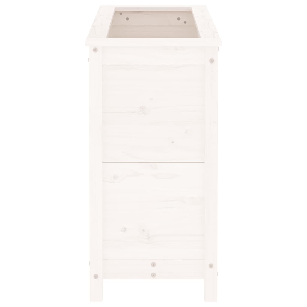 Hageplantekasse hvit 82,5x40x78 cm heltre furu
